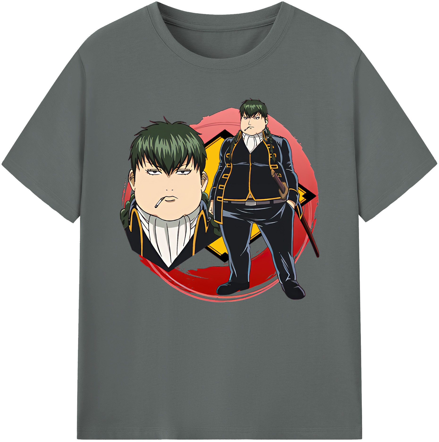 （画像用） ぎんたま 坂田銀時（さかたぎんとき） 神楽 志村新八（しむら しんぱち） GINTAMA Sakata Gintoki Kagura Shimura Shinpachi 綿100％ メンズ半袖Tシャツ｜肌触りやわらか＆通気性